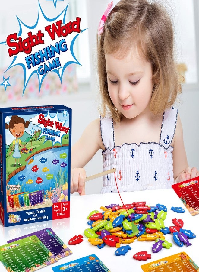 spring flower SpringFlower Wooden Magnetic Sight Word Fishing Game, Sight Word Educational Toy for Age of 3,4,5,6 Year Old Kids, Boys & Girls,Homeschool,Visual, Tactile and Auditory Learning - Image 4